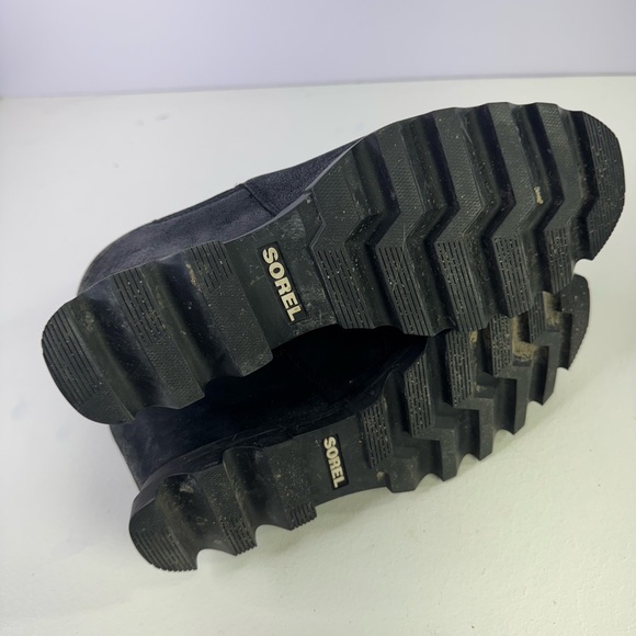 Sorel Women's Joan of Arctic Wedge III Chelsea boots in black leather size 11 - Picture 9 of 11